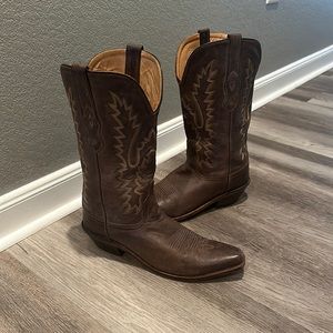 Brown Leather cowgirl boots
